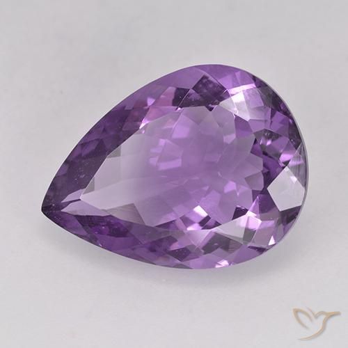 9,17 ctw natürlicher Lilaisch-violett Amethyst, Birnenform, VVS