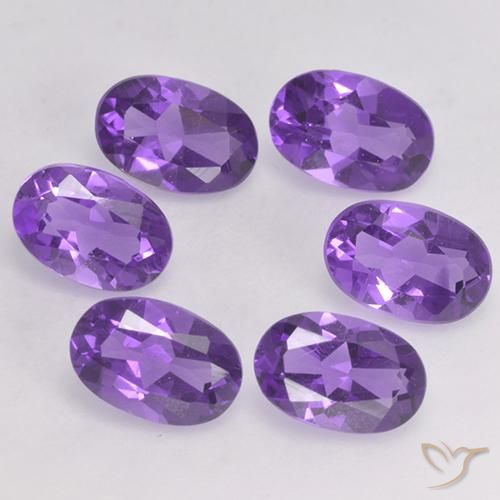 2.61 ct natürliche Mittelviolett Amethyst-Edelsteine, Oval, VVS-VS