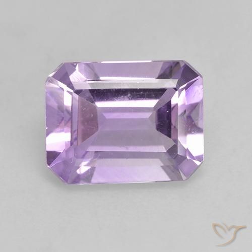 2.06ct Natürlicher Hellrosa Violett Amethyst, Smaragdschliff, VS