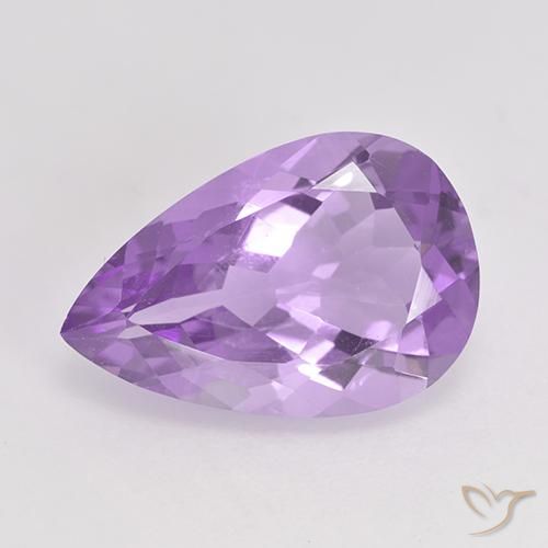 4.45ct Natürlicher Mittelviolett Amethyst, Birnenform, VS