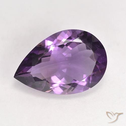4.56ct Natürlicher Mittelviolett Amethyst, Birnenform, VS