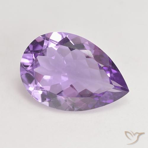 4.46ct Natürlicher Mittelviolett Amethyst, Birnenform, VVS-VS