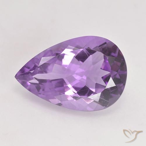 5.07ct Natürlicher Mittelviolettes Violett Amethyst, Birnenform, VVS-VS