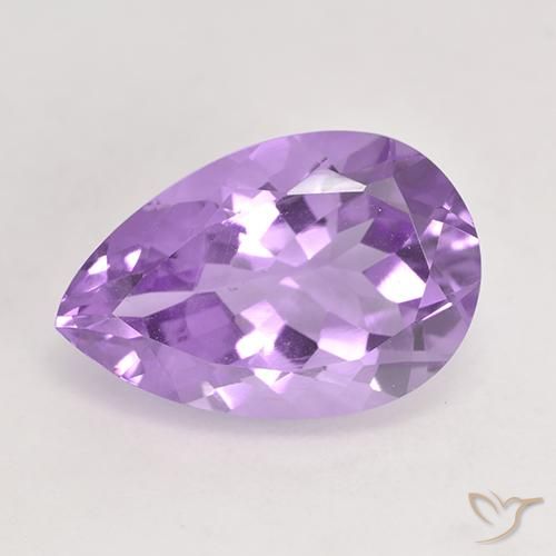 5.47ct Natürlicher Mittelrosa Violett Amethyst, Birnenform, VVS-VS