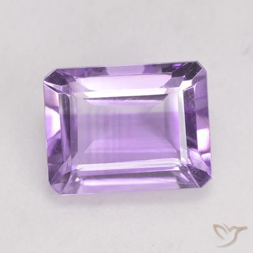 2.20ct Natürlicher Mittelviolett Amethyst, Oktagonschliff, VS, Photo A