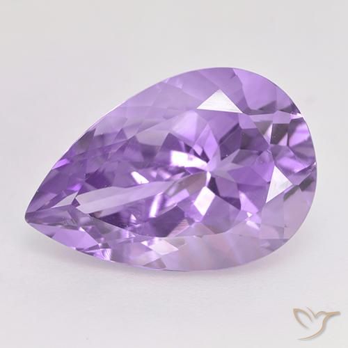 5.68ct Natürlicher Mittelviolett Amethyst, Birnenform, VVS-VS