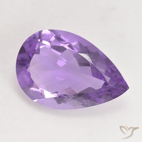 4.93ct Natürlicher Mittelviolett Amethyst, Birnenform, VS