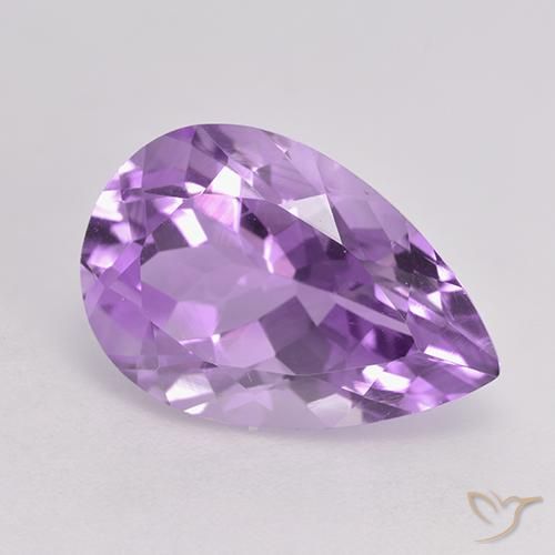 5.68ct Natürlicher Mittelviolettes Violett Amethyst, Birnenform, VVS-VS