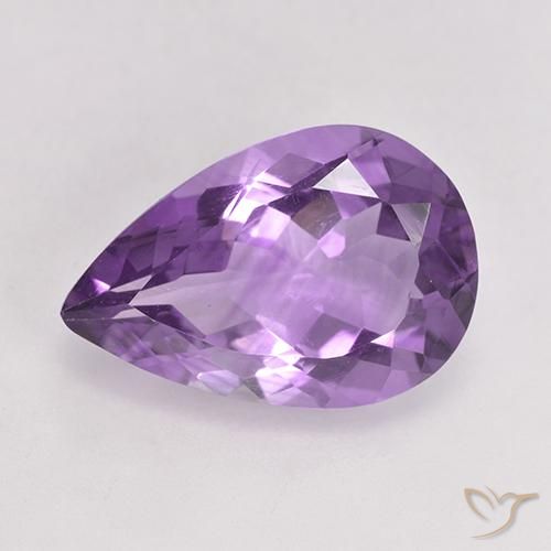 4.74ct Natürlicher Lilaisch-violett Amethyst, Birnenform, VVS-VS