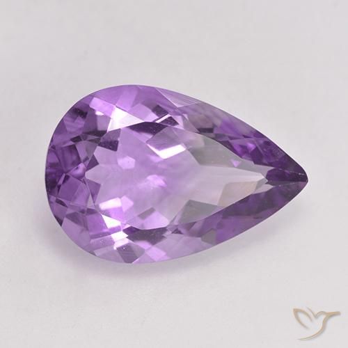 9,17 ctw natürlicher Lilaisch-violett Amethyst, Birnenform, VVS-VS