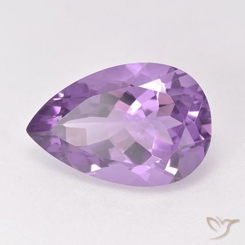 9,17 ctw natürlicher Mittelviolett Amethyst, Birnenform, VVS-VS