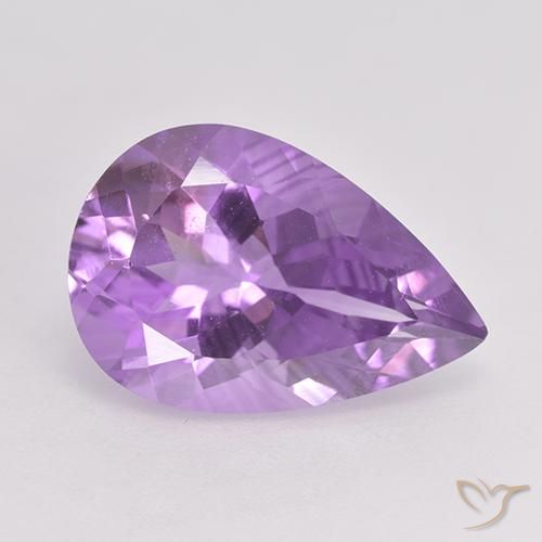 4.77ct Natürlicher Mittelviolettes Violett Amethyst, Birnenform, VS