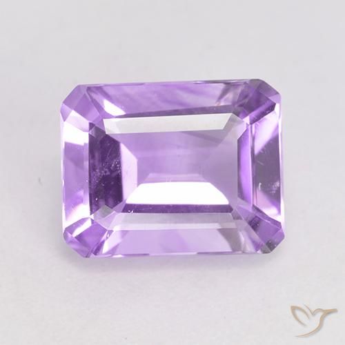 2.04ct Natürlicher Hellrosa Violett Amethyst, Smaragdschliff, VVS-VS