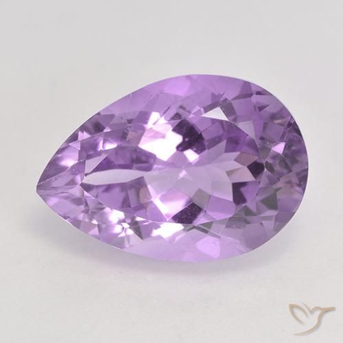 6.41ct Natürlicher Mittelviolett Amethyst, Birnenform, VS