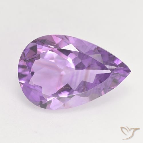 4.78ct Natürlicher Rosaig-violett Amethyst, Birnenform, VVS-VS