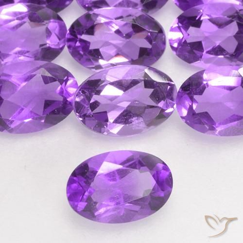 0.43ct Natürlicher Lebhaftes Violett Amethyst, Oval, VS