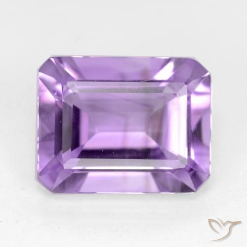 2.09ct Natürlicher hellviolett Amethyst, Smaragdschliff, VS