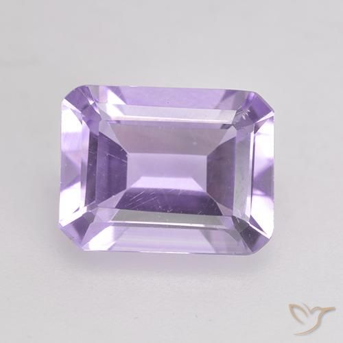 1.97ct Natürlicher hellviolett Amethyst, Smaragdschliff, VS