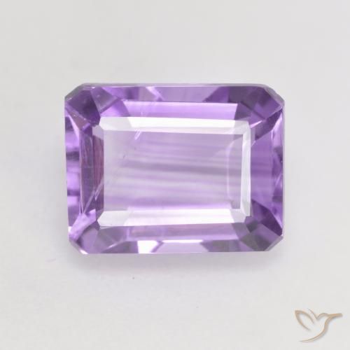 2.40ct Natürlicher Mittelviolett Amethyst, Smaragdschliff, VS