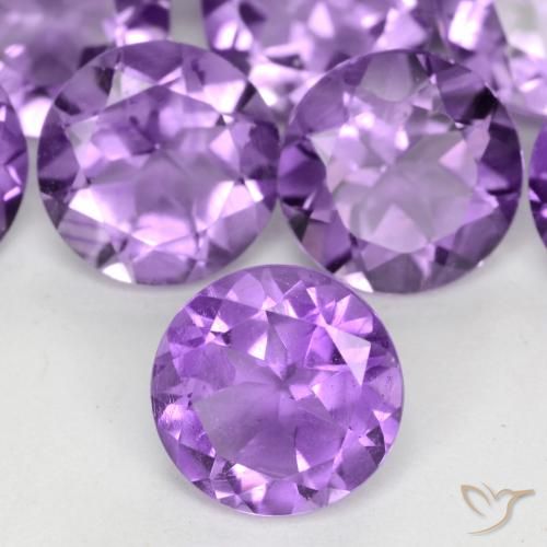 1.11ct Natürlicher Mittelviolett Amethyst, Runden, VS