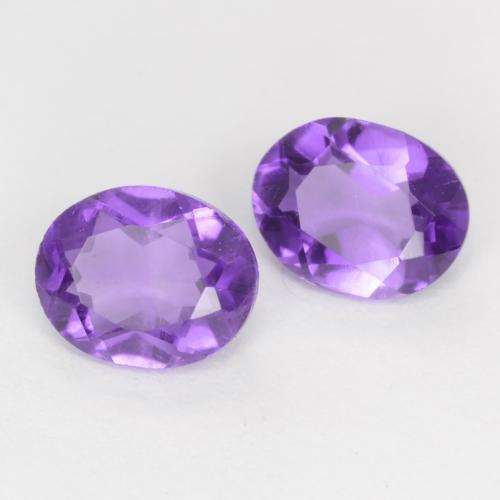 0,55 ct natürliche Lebhaftes Violett Amethyst-Edelsteine, Oval Schliff, VVS-VS