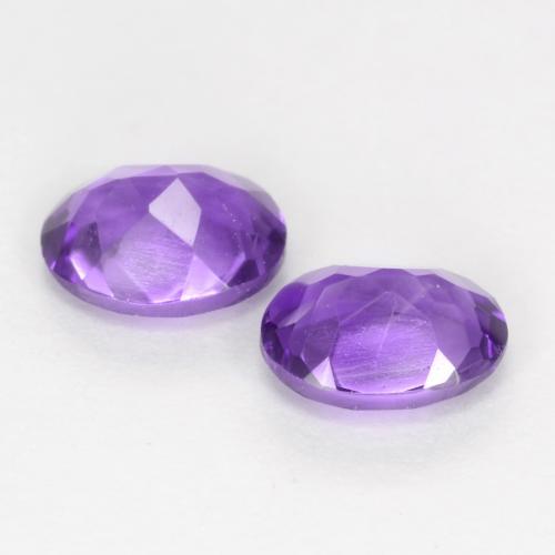 0,55 ct natürliche Lebhaftes Violett Amethyst-Edelsteine, Oval Schliff, VVS-VS