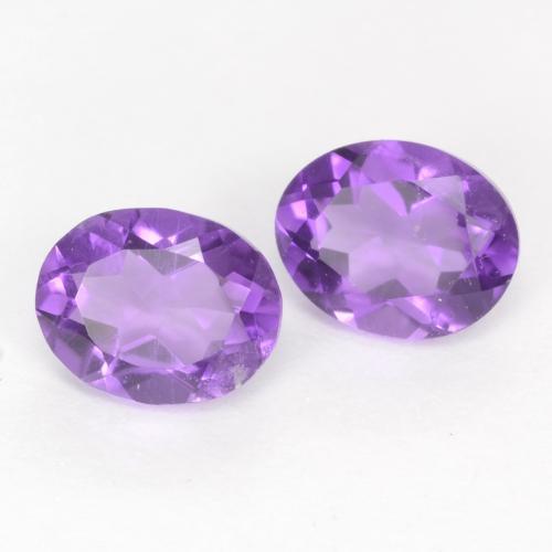 0.60 ct natürliche Mittelviolett Amethyst-Edelsteine, Oval Schliff, VVS-VS
