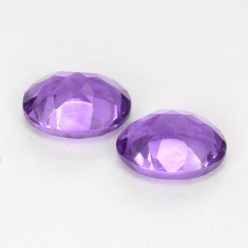 0.60 ct natürliche Mittelviolett Amethyst-Edelsteine, Oval Schliff, VVS-VS
