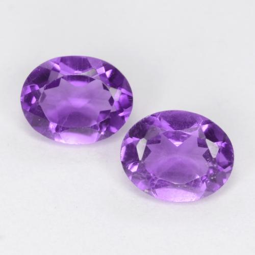 0,61 ct natürliche Mittel-helles Violett Amethyst-Edelsteine, Oval Schliff, VVS-VS
