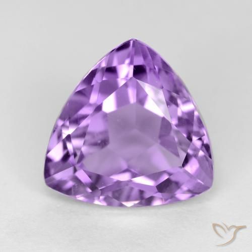3.09ct Natürlicher Mittelviolett Amethyst, Trillion, VS