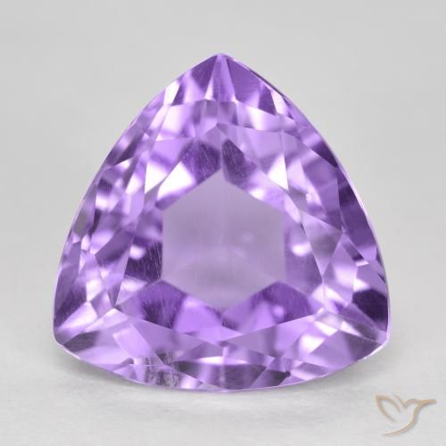 3.17ct Natürlicher Mittelviolett Amethyst, Trillion, VS
