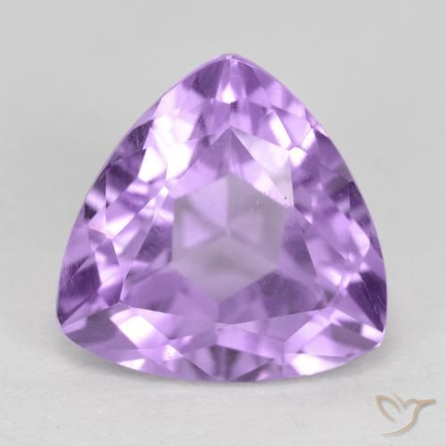3.14ct Natürlicher Mittelviolett Amethyst, Trillion, VS