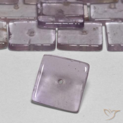 15.44 ct natürliche gräulich-v Amethyst-Edelsteine, Quadrat, Transparent