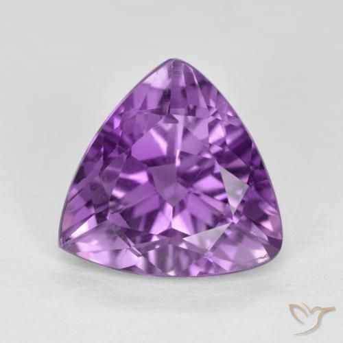2.86ct Natürlicher Mittel-Dunkelviolett Amethyst, Trillion, VS