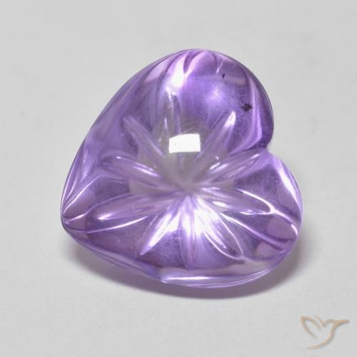 5.06ct Natürlicher Mittelviolett Amethyst, Herz, Transparent