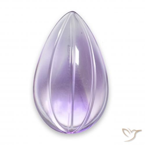 7.48ct Natürlicher Mittel-helles Violett Amethyst, Birnenform, Transparent