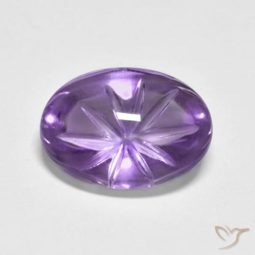 4.94ct Natürlicher Tiefes Irisviolett Amethyst, Oval, Transparent