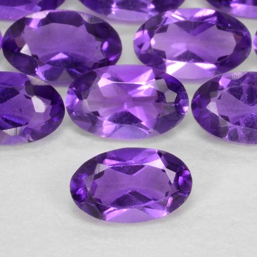 0,62 ct natürliche Mittelviolett Amethyst-Edelsteine, Oval Schliff, VS