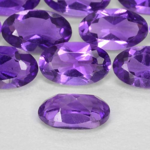 0,62 ct natürliche Mittelviolett Amethyst-Edelsteine, Oval Schliff, VS