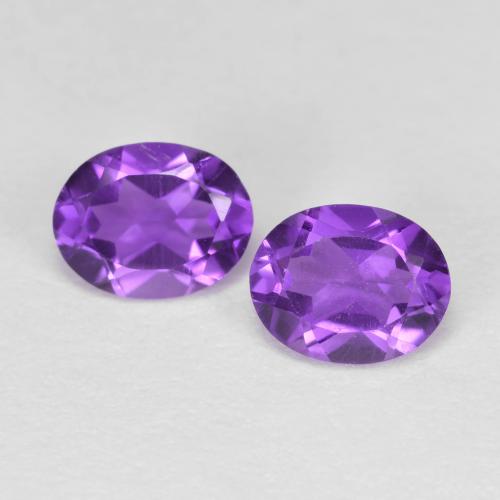 0.62 ct natürliche Mittel-Dunkelviolett Amethyst-Edelsteine, Oval Schliff, VVS-VS