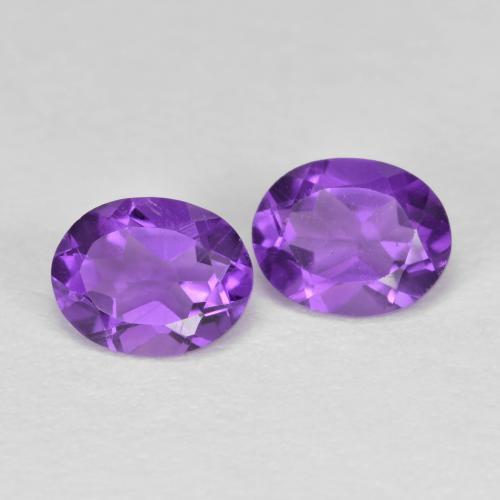 0.62 ct natürliche Mittel-Dunkelviolett Amethyst-Edelsteine, Oval Schliff, VVS-VS