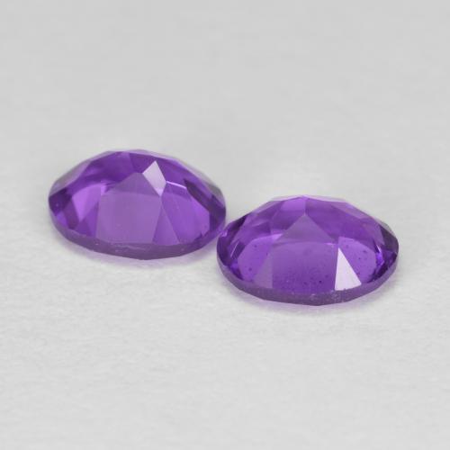 0.62 ct natürliche Mittel-Dunkelviolett Amethyst-Edelsteine, Oval Schliff, VVS-VS