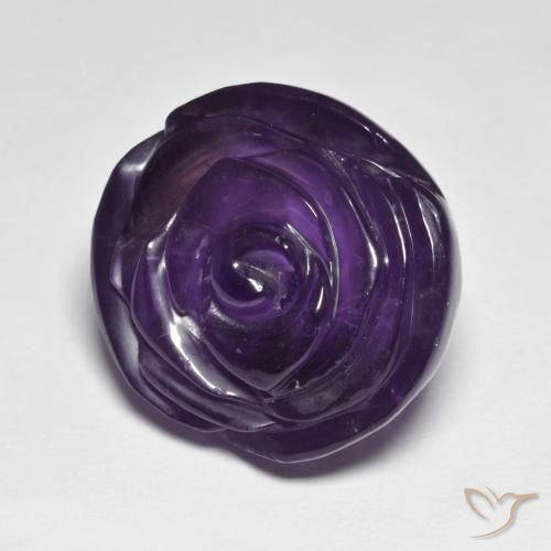 9,17 ctw natürlicher dunkelviolett Amethyst, Blumen-Schliff, Lichtdurchlässig