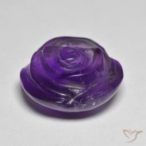 9,17 ctw natürlicher Mittelviolett Amethyst, Blumen-Schliff, Lichtdurchlässig