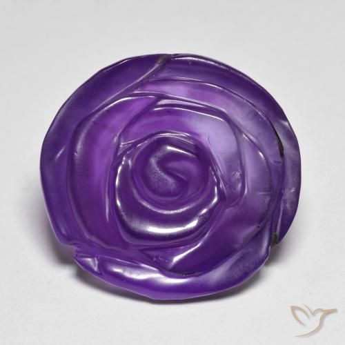14.41ct Natürlicher Mittelviolett Amethyst, Blumen-Schliff, Lichtdurchlässig