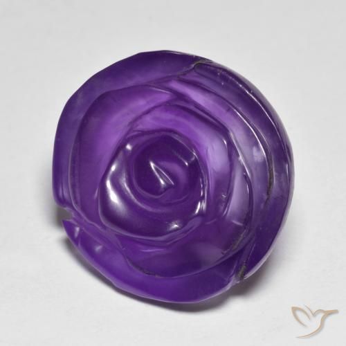 9,17 ctw natürlicher Mittelviolett Amethyst, Blumen-Schliff, Lichtdurchlässig