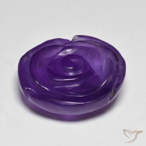 9,17 ctw natürlicher Mittelviolett Amethyst, Blumen-Schliff, Lichtdurchlässig