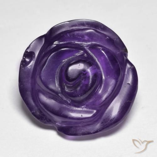 15.17ct Natürlicher Mittelviolett Amethyst, Blumen-Schliff, Lichtdurchlässig