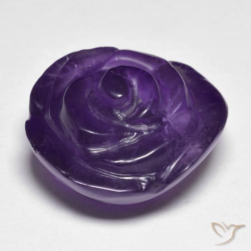 9,17 ctw natürlicher Mittelviolett Amethyst, Blumen-Schliff, Lichtdurchlässig