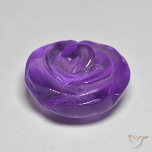 9,17 ctw natürlicher Mittel-helles Violett Amethyst, Blumen-Schliff, Lichtdurchlässig